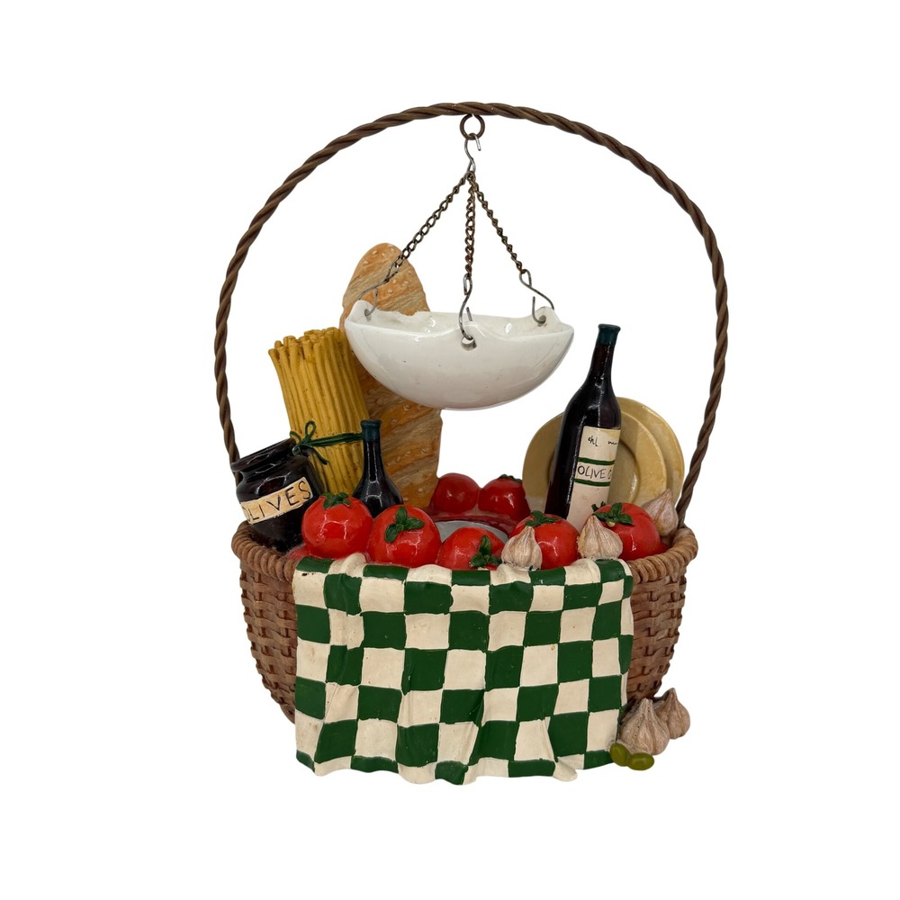 Wax Warmer Italian Picnic Basket Tealight Holder Home Decor Multicolor Food